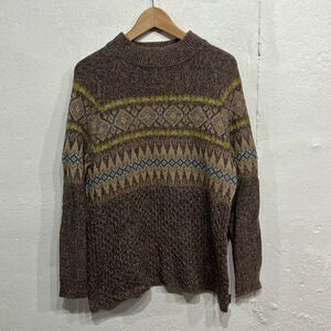 Woolrich Cowl Neck Patterned Sweater
